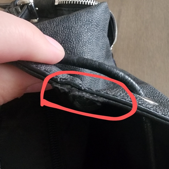 Michael Kors Abbey Canvas Leather Backpack - Picture 6 of 11